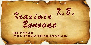 Krasimir Banovac vizit kartica